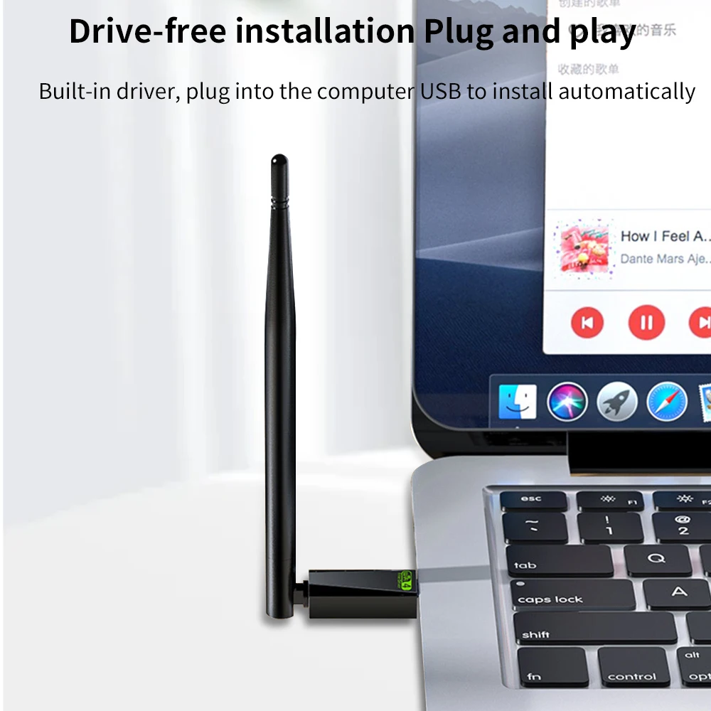 TISHRIC Wireless Mini USB Wifi Adapter Network Card 150Mbps 2.4GHz Wireless AC USB Adapter Ethernet Receiver For PC Laptop