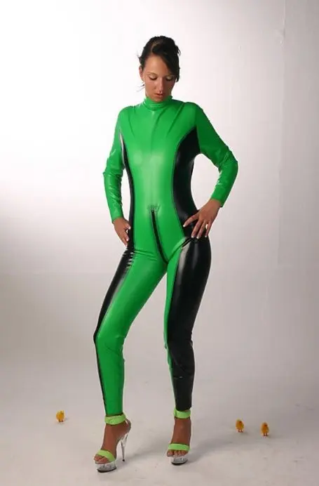 

100%Latex Rubber fetishism/Full Cover/Color mixing Halloween Cosplay Suit