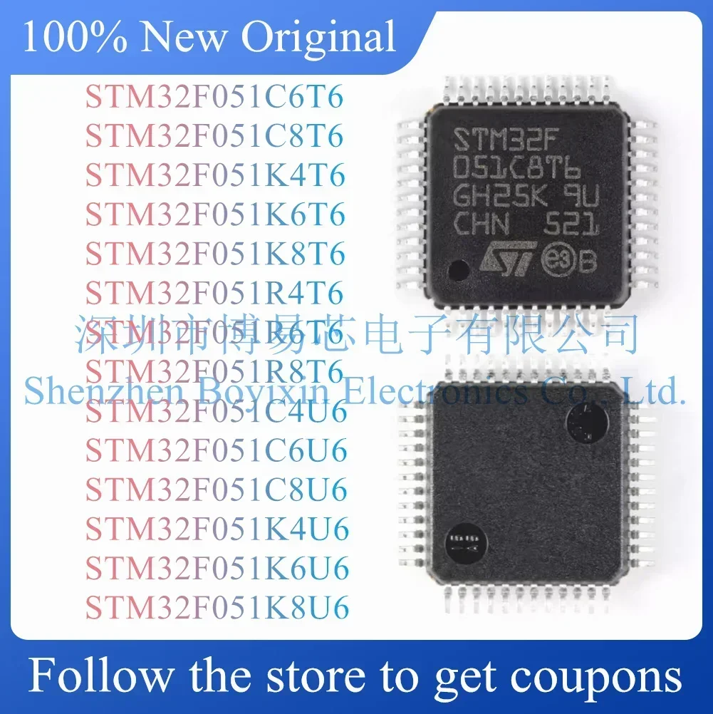 

NEW STM32F051C6T6 STM32F051C8T6 STM32F051K4T6 STM32F051K6T6 STM32F051K8T6 STM32F051R4T6 R6T6 R8T6 C4U6 C6U6 C8U6 K4U6 K6U6 K8U6