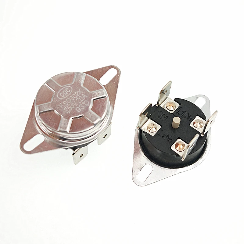 KSD302/KSD302X 250V 20A 85C 90C 92C 93C 95C Celsius Electric Water Heater Anti Dry Burning Temperature Control Switch