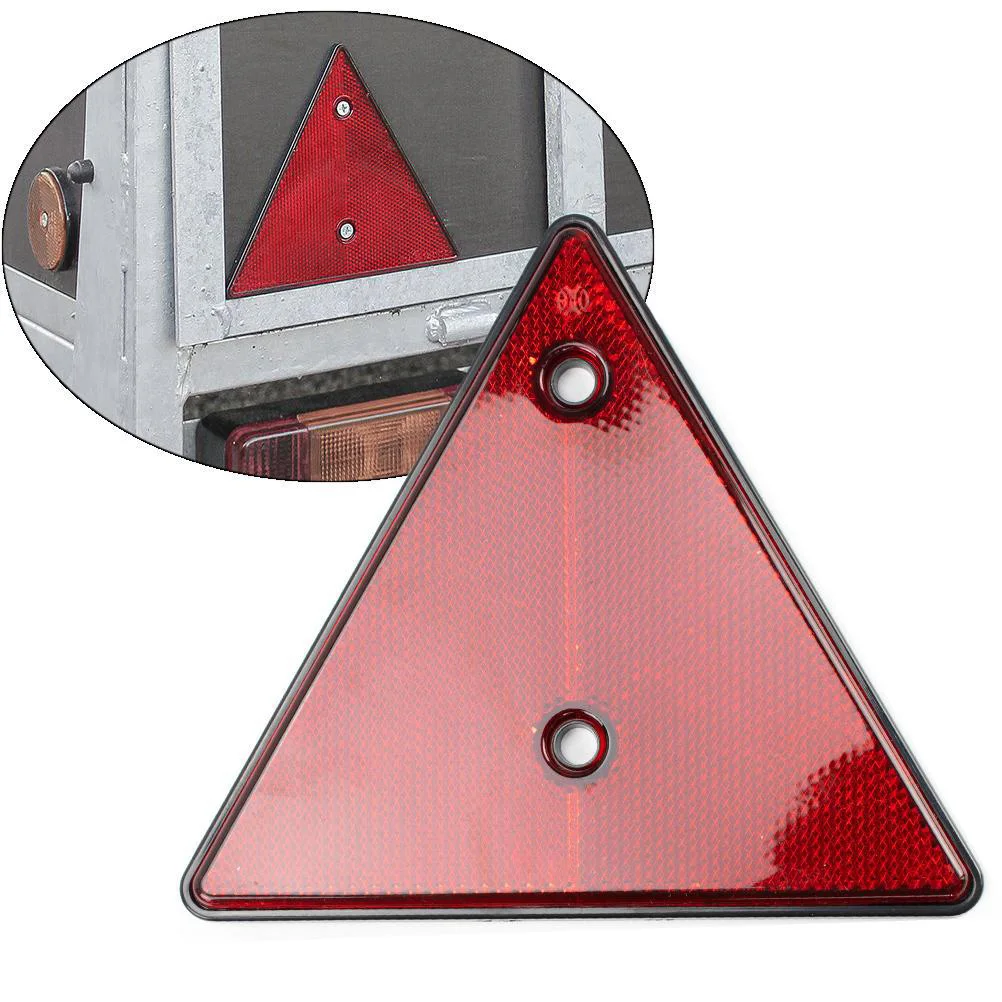 1/2PCS Reflective Red Rear Reflectors Triangle for Gate Posts Safety Reflectors Screw For Trailer Motorcycle Caravan Dropship