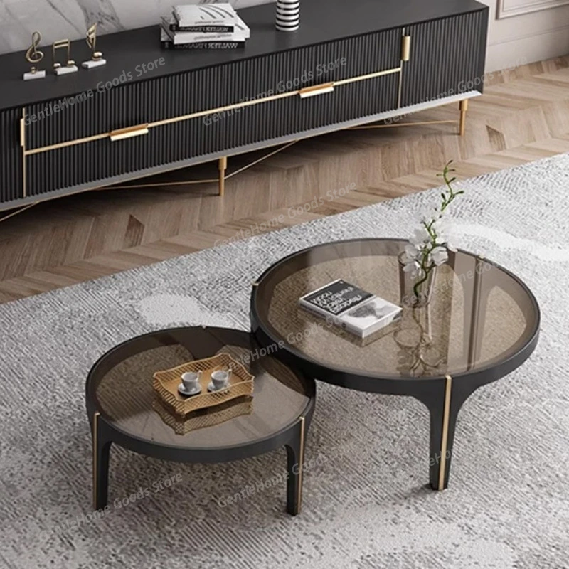 

Nordic Luxury Coffee Tables Modern Minimalist Solid Wood Glass Coffee Table Living Room Center Home Furniture Escritorios FYCT