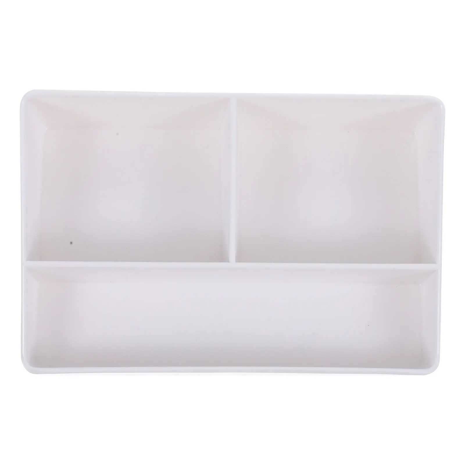 

Tea Box White A018 3 Compartments Coffee Bar Organizer Sugar Bag Holder Condiment Storage Portable Kitchen Counter Decor