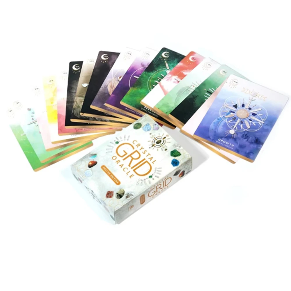 بطاقات التارو العرافة أدوات العرافة الفريدة من نوعها شبكة كريستال أوراكل النسخة الإنجليزية مجلس لعبة مصير العرافة الكهانة