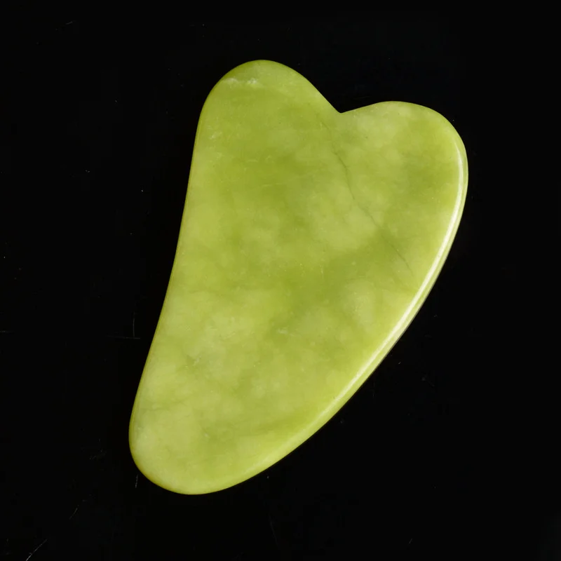 Rolo de pedra natural Gua Sha Jade para mulheres, massageador facial e corporal, ferramenta de massagem facial