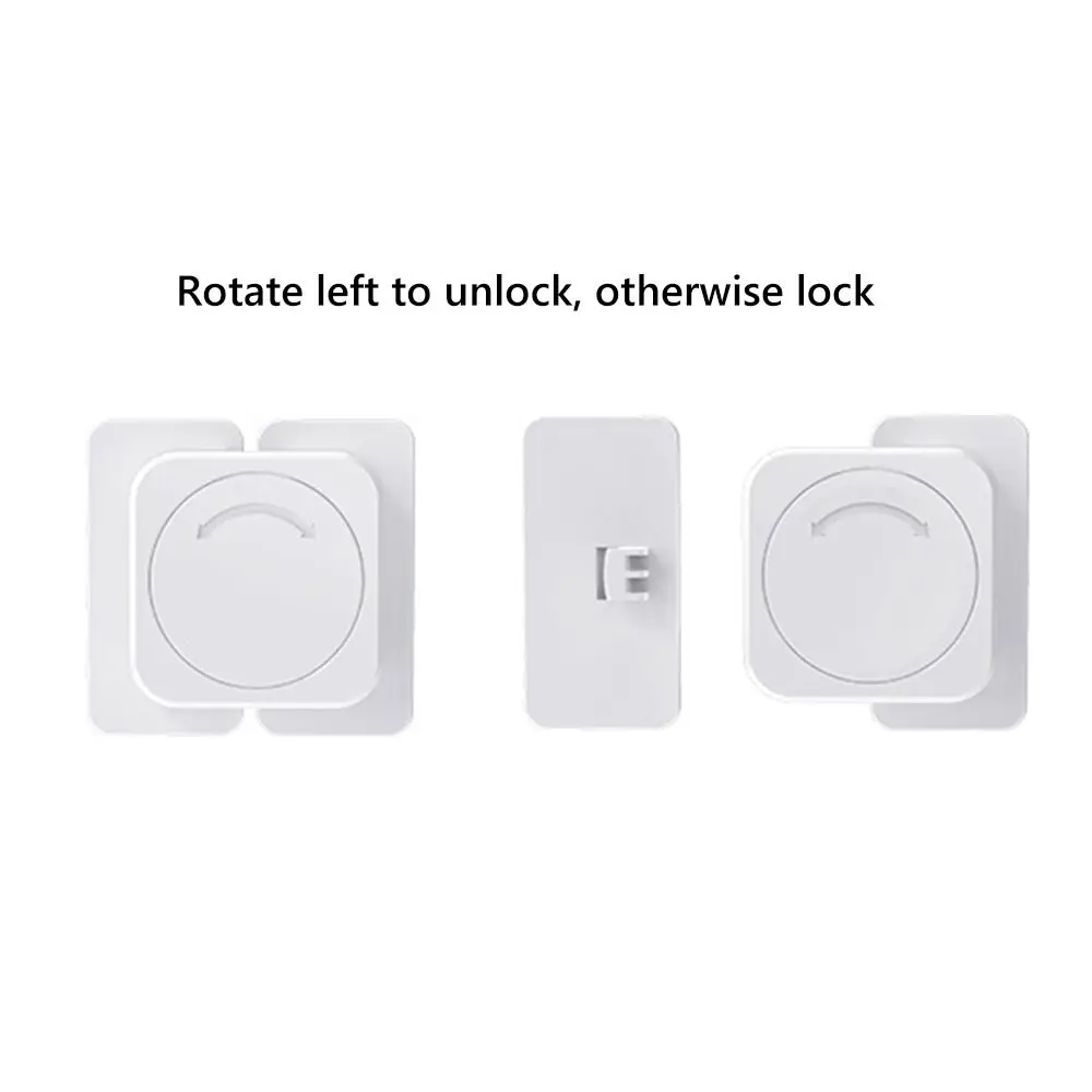 High Quality Multi-function Drawer Anti Opening Lock White Adhesive Safety Lock Plastic Anti-pinch Buckle For Toddler