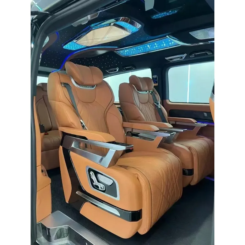 Sedile Auto Viano/Sprinter, Sedile Viano V-class, Sedile Auto VIP di Lusso con Logo, Reclinabile Elettricamente in Pelle, Set da 1, Van Mingao