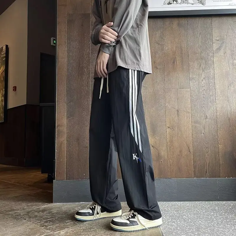 Drooping Wide-Leg Pants Men's and Women's Casual Pants Summer Autumn High Street American Youth Ins Fashion Sports Trousers