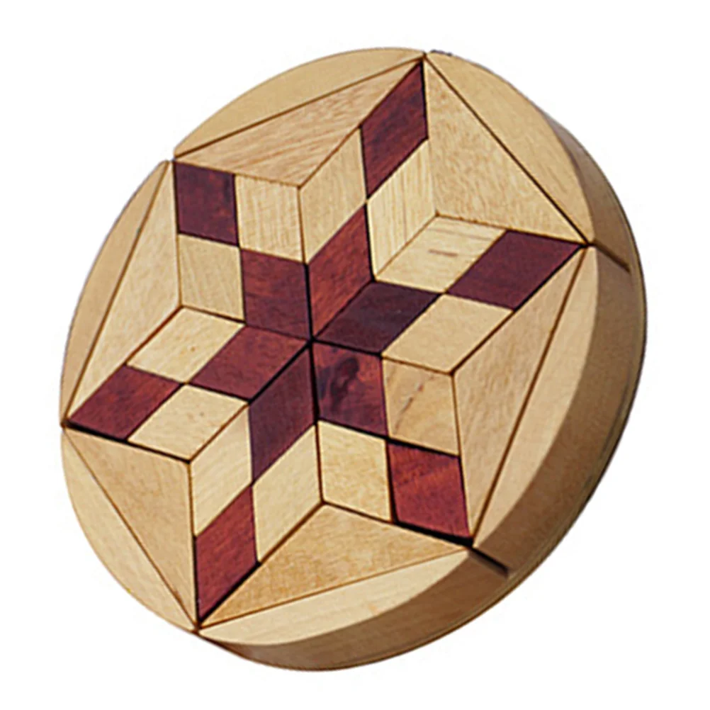 Puzzle in legno di grandi dimensioni Bordi lisci Sicuro per bambini Sviluppo educativo del cervello Gioco di riconoscimento della forma Cognizione in stile vintage