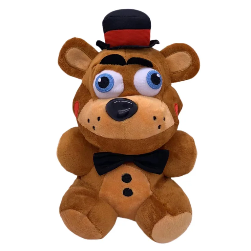 25cm Fnaf Bear Plush Toy Creative Bow Tie Bear Soft Toy Cartoon Stuffed Animal Doll for Boys Girls Birthday Christmas Gifts