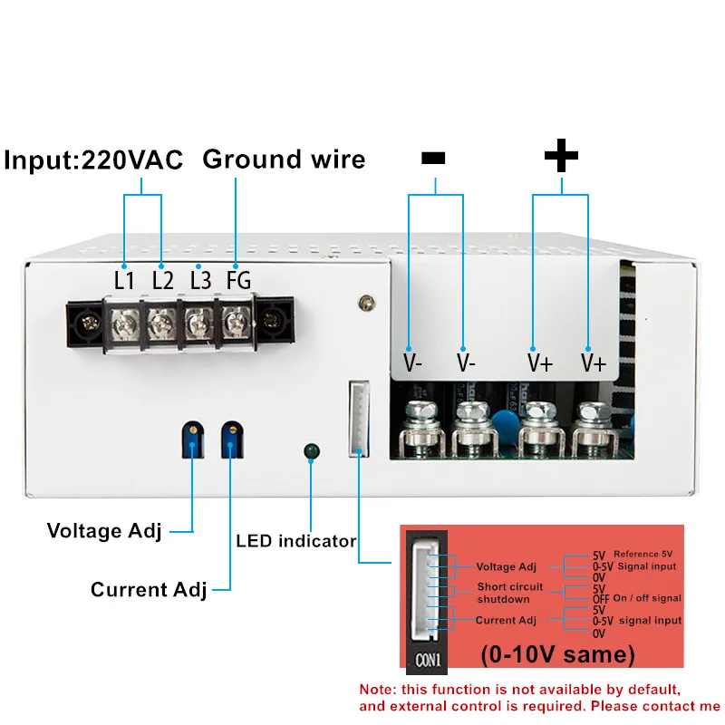 Imagem -03 - Chux-ac Regulador de Tensão dc Comutação de Alimentação Led Smps 012v 24v 36v 48v 60v 72v 100v 200v 300v 4000w