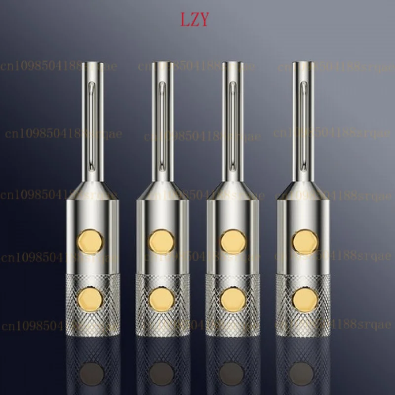 

4 шт. для Viborg VB401S, посеребренные вилки типа «банан» из чистой меди HIFI для аудиокабелей