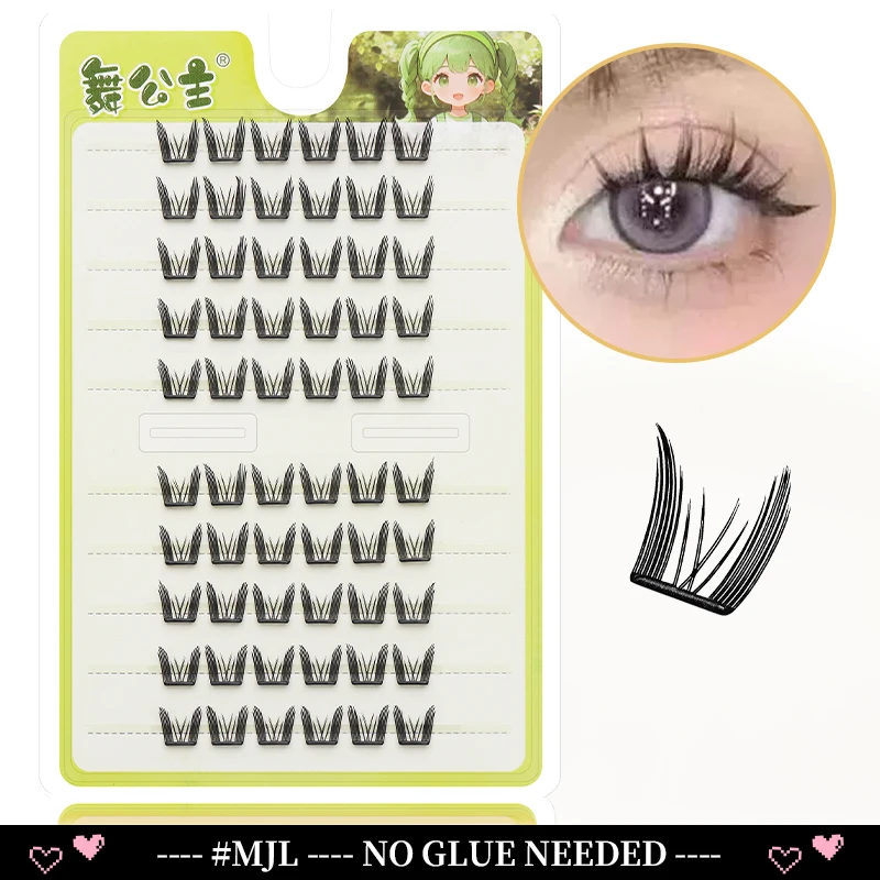DINGSEN 10 Reihen Selbstklebende Einzelwimpern Ohne Klebstoff DIY Wimpernverlängerung Cluster Handgefertigte Wimpern Natürliche Wimpern – Detail 19