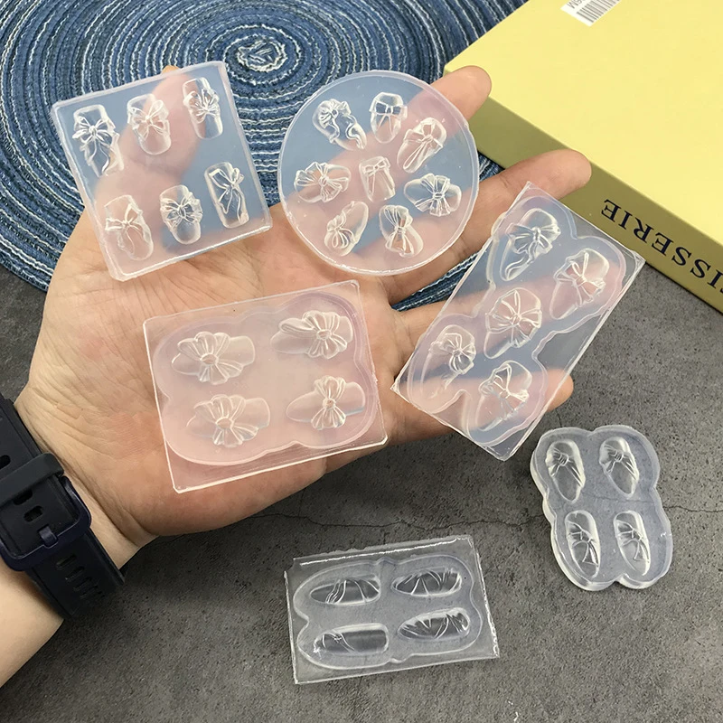 1pc シリコーンネイルアートテンプレート爪型 3D アクリル型ネイルアート装飾爪 DIY デザイン