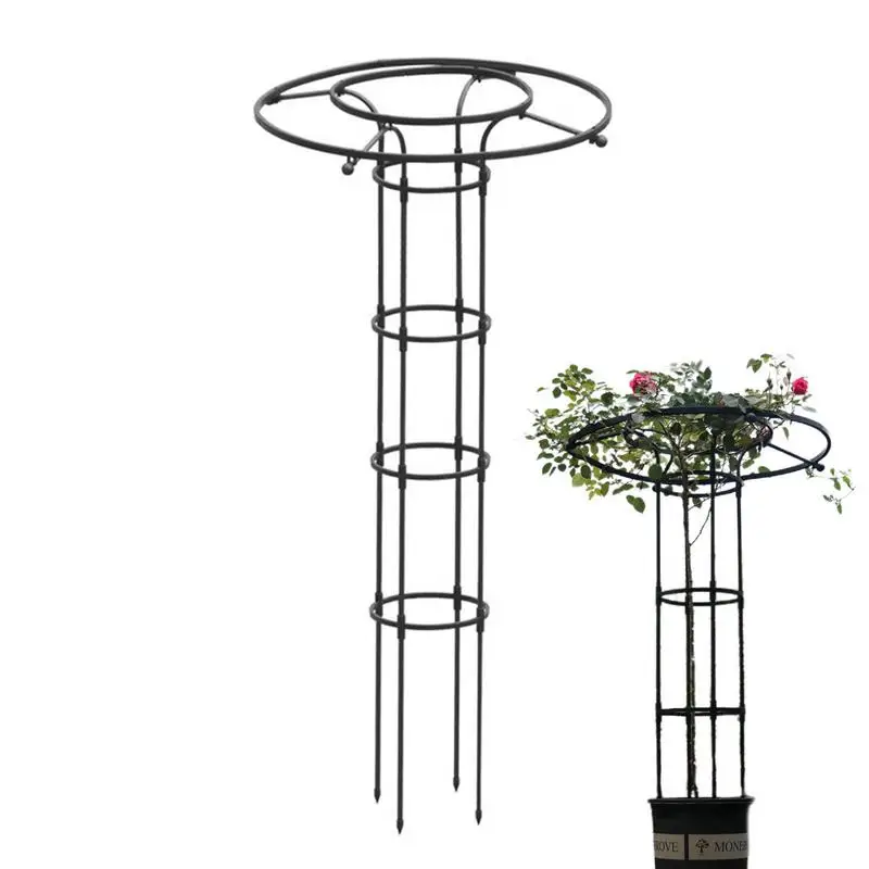 Vertical Metal Garden Trellis Climbing Plant Support Rose Tower Vine Supports For Climbing Vines Stands Flower Support Rod