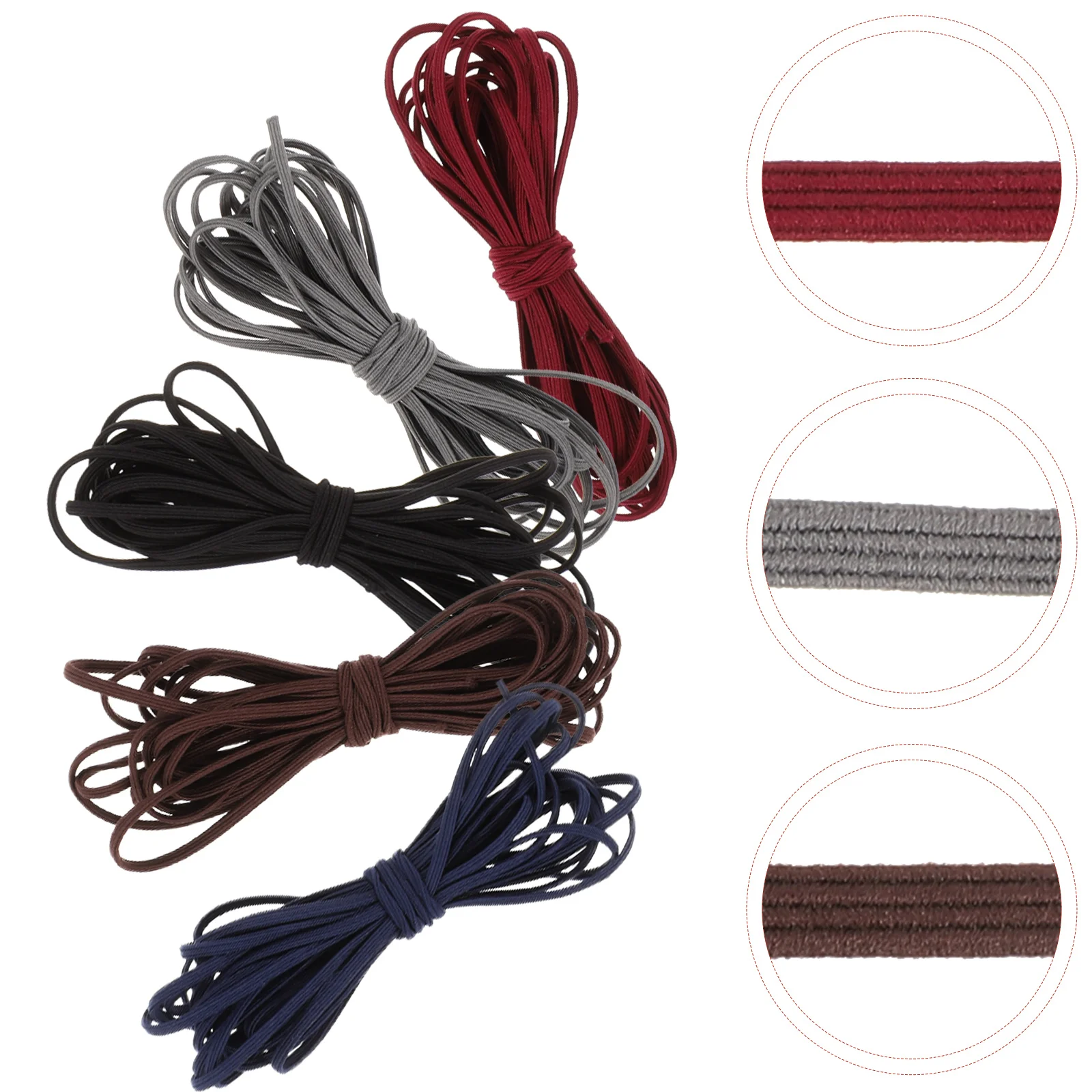 5 Pcs Hair Ribbons Elastic Thread Rubber Band Jewelry DIY Replacement Cord Rope Beading Fabric Bracelet Making Miss