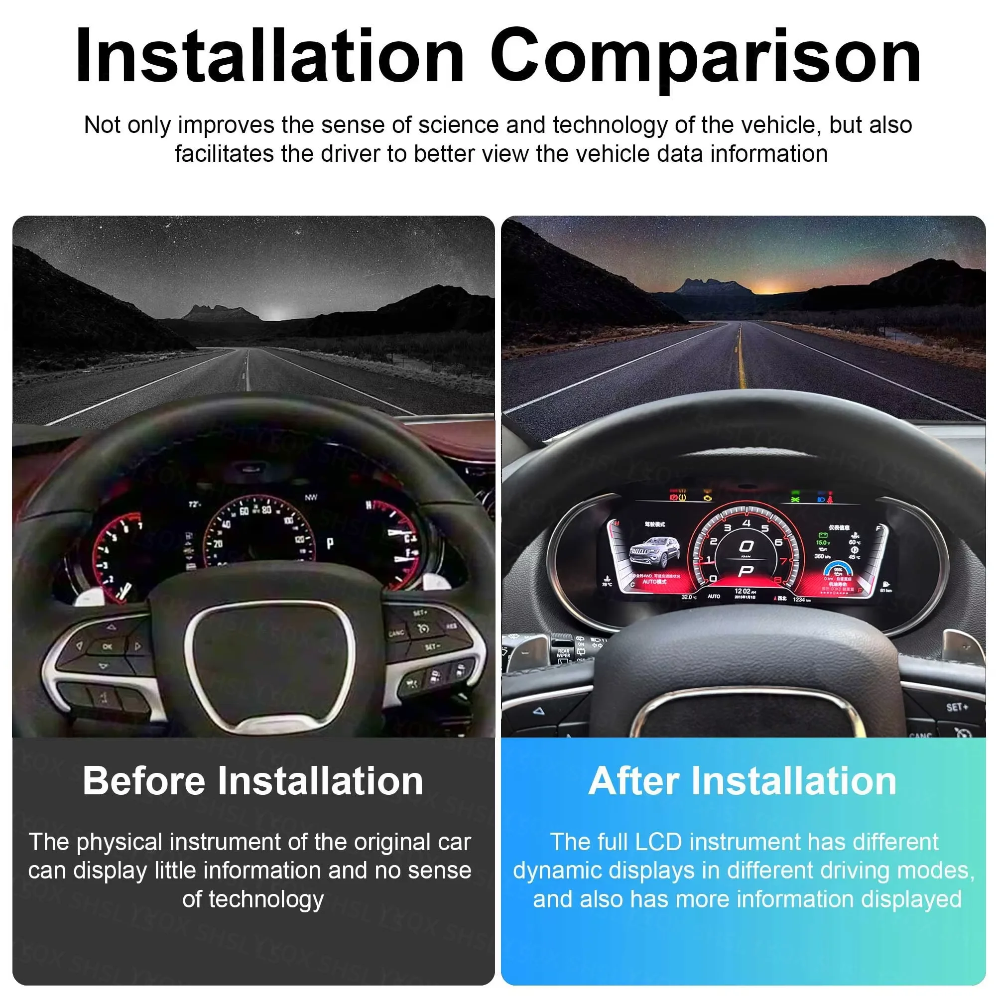

Цифровая LCD-панель приборов для Dodge Durango 2008-2021: спидометр, одометр, дисплей приборной панели, умные автомобильные системы