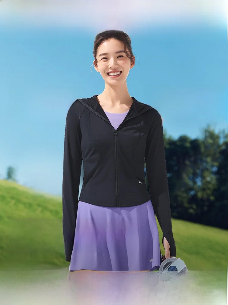 

Banana Le Women's Slim Fit Stand Collar Sun Protection Clothing Outdoor ort Ice Silk Cool Feeling Sunscreen AL89