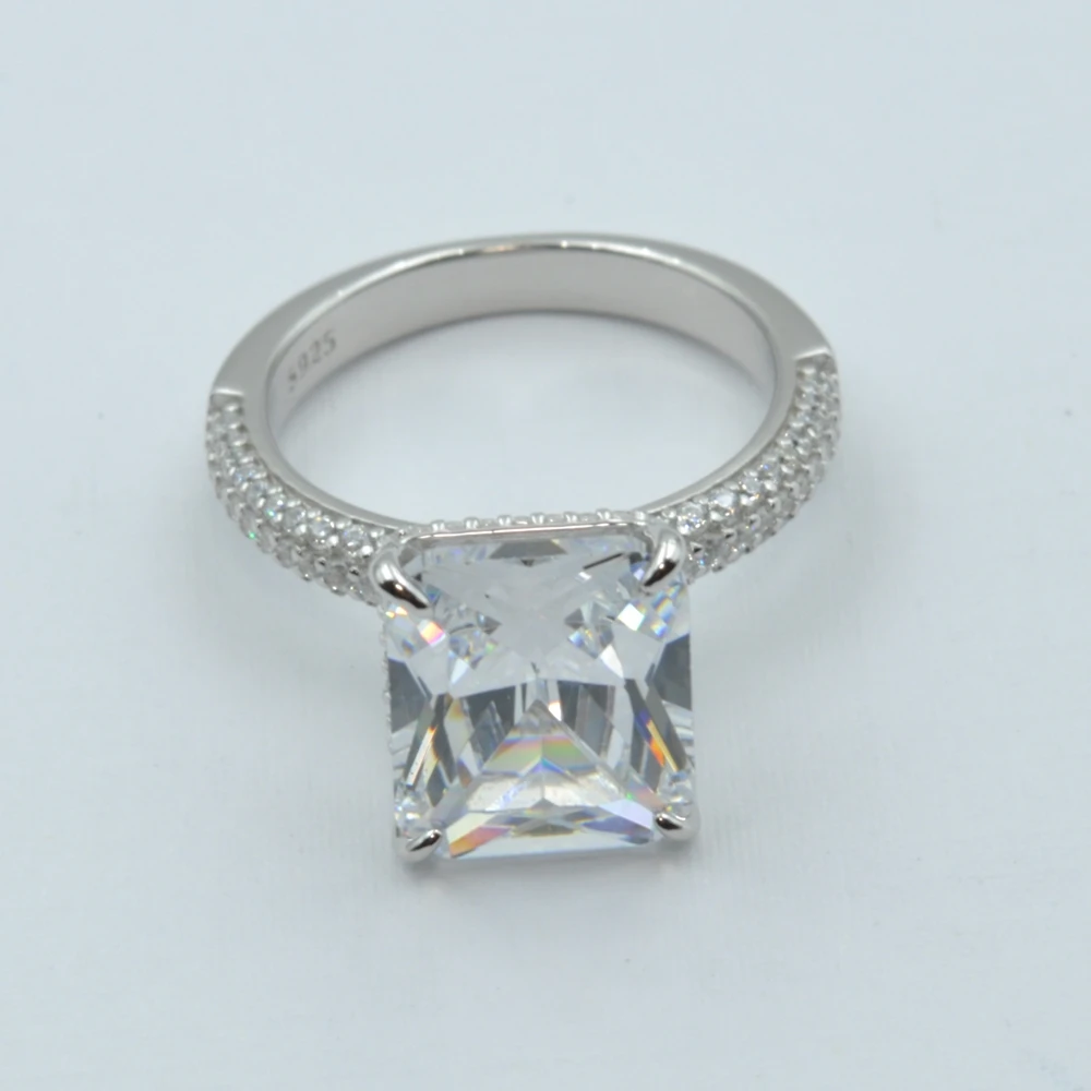 SEMNI 8.0ct مويسانيتي خاتم الماس للنساء الرجال مع شهادة s925 فضة الزمرد مشع قطع روبي الياقوت #3