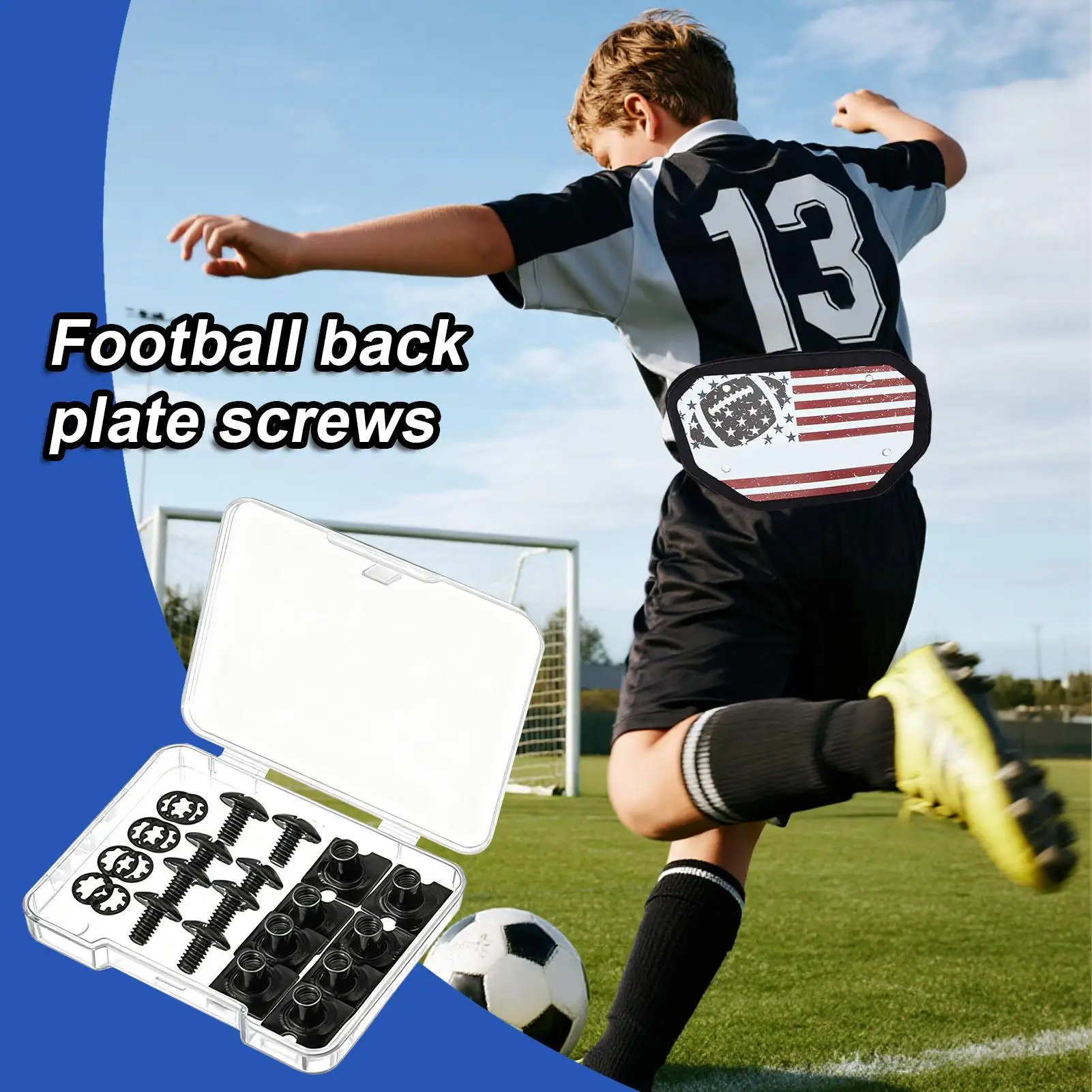 Football Back Plate Screws Sports Gear Screws Hardware Soccer Backplate Parts For Battle Practice Training Match Gym Court