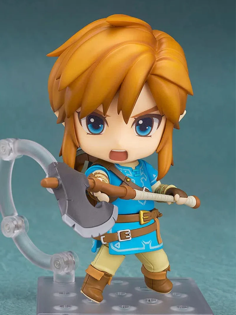 Anime a lenda de zelda link mobilidade conjunta q-versão figura de ação pvc modelo estátua boneca brinquedo mesa decoração coleção presente encaixotado