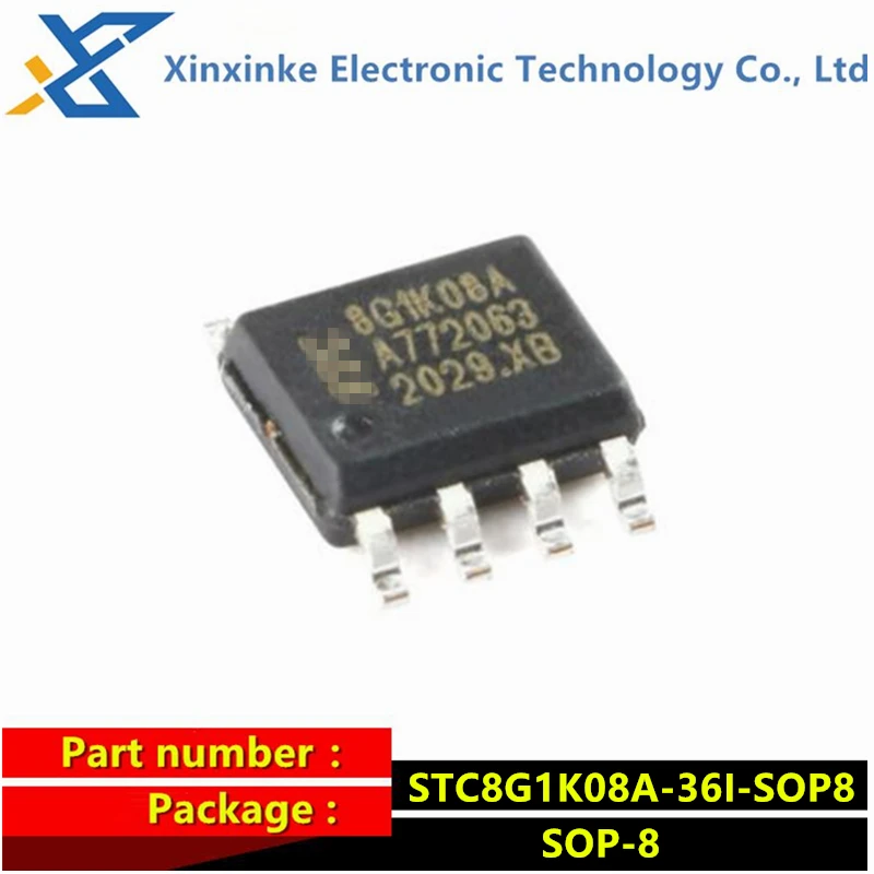 10PCS STC8G1K08A-36I-SOP8  SOIC-8 Screen Printing 8G1K08A Enhanced 1T 8051 Microcontroller MCU Brand New Imported Original