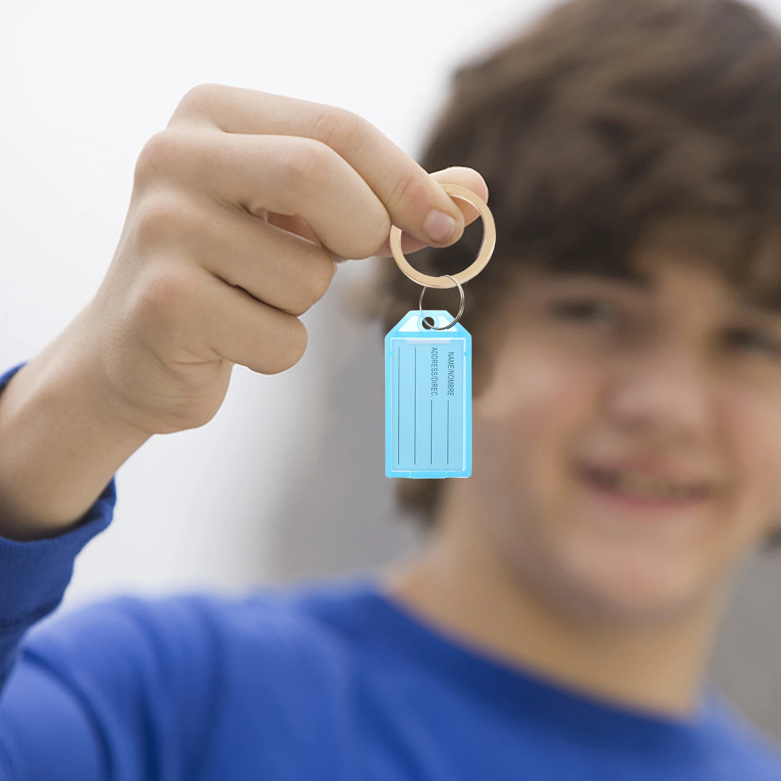 

30pcs Colorful Label Tags Keychain for Keys Luggage Tag Split Ring Portable Key Holder Reusable ID Tag Labeling