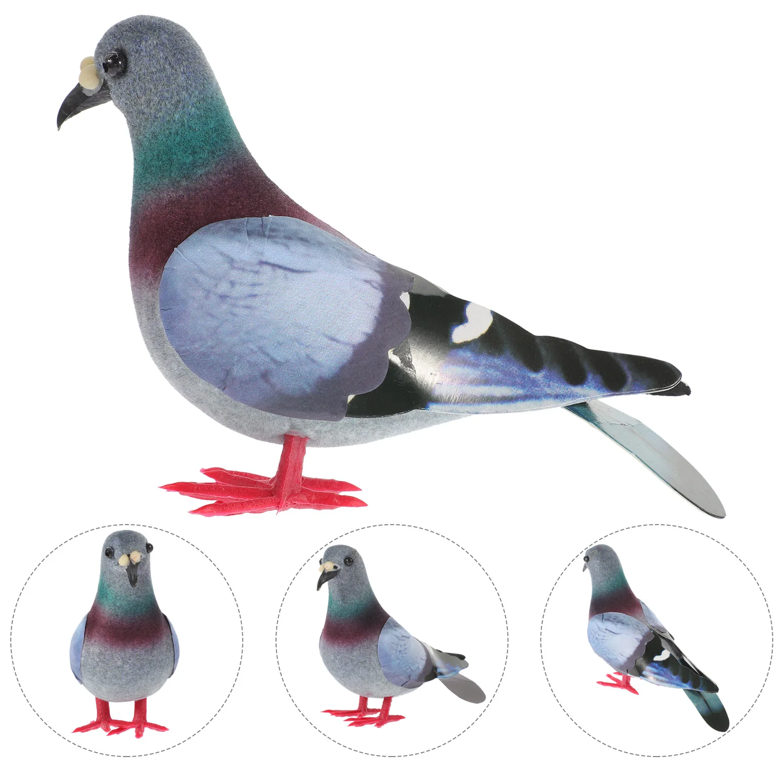 2 Pcs House Decorations for Prop Foams Bird Figurines Statues Dove Figures Plastic Pigeons Baby Lawn