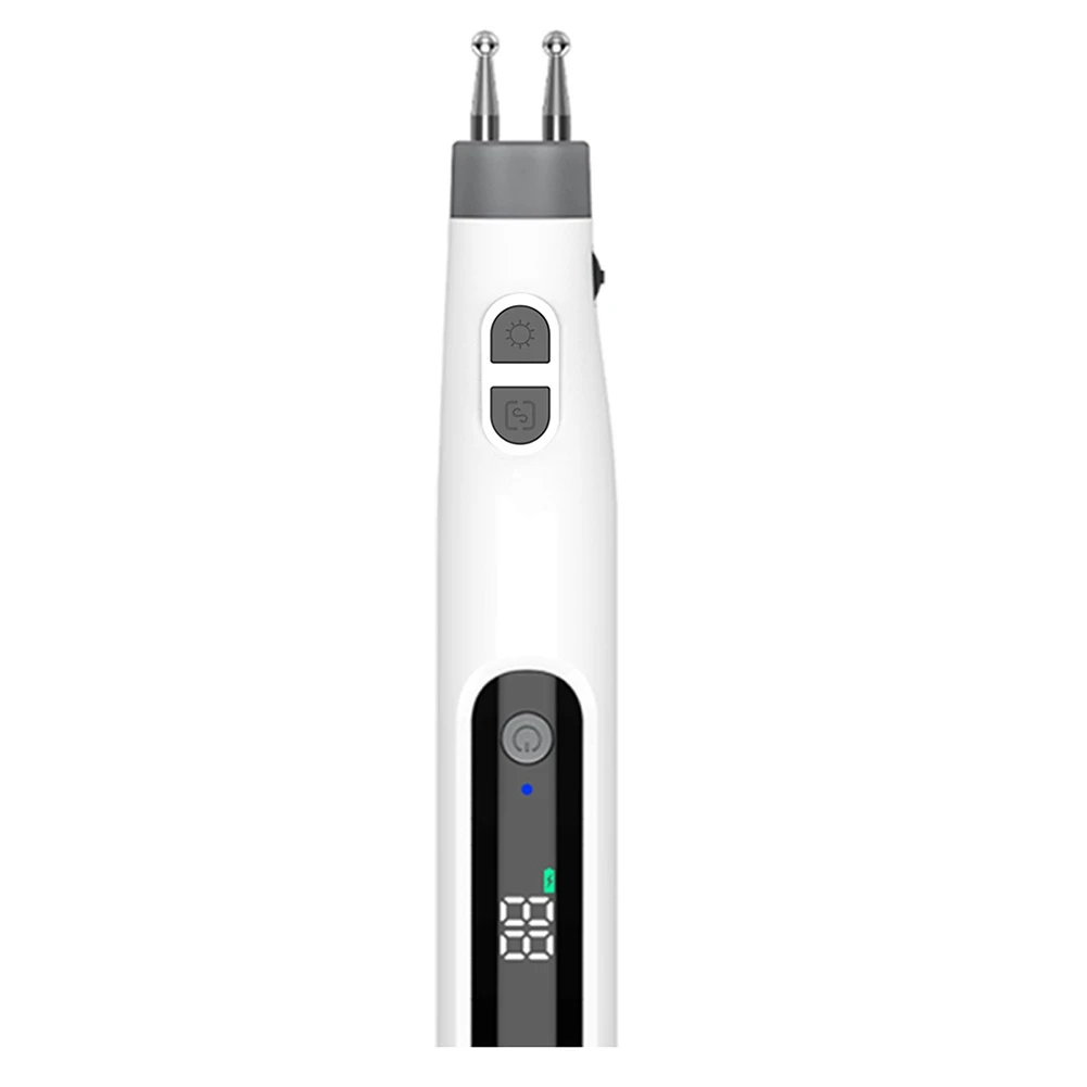 [Vend for]Electric Massage Pen Multifunctional Charging Meridian Pen Fast Charging 10 Gears Adjustment Double-Head Massager B