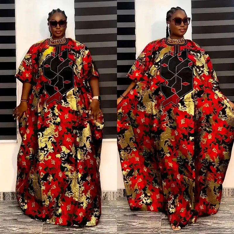 

Dashiki African Dresses for Women Muslim Fashion Boubou Robe Plus Size Traditional Africa Clothes Ankara Outfit Evening Gown