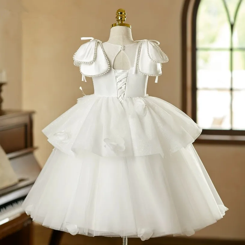 Luxuriöses Kinder-Partykleid, Gastgeberin-Kleid für Klavierauftritt, Geburtstag, Hochzeit, Blumenmädchenkleid A5067, Großhandel für Mädchen-Abendkleider – Detail 5