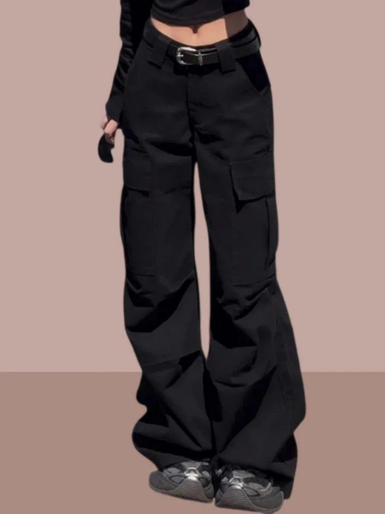 Bla Workwear Pants for Women Autumn Large Size Pear ape Sports Trousers High Waist Straight Leg Non-Stretch Comfortable