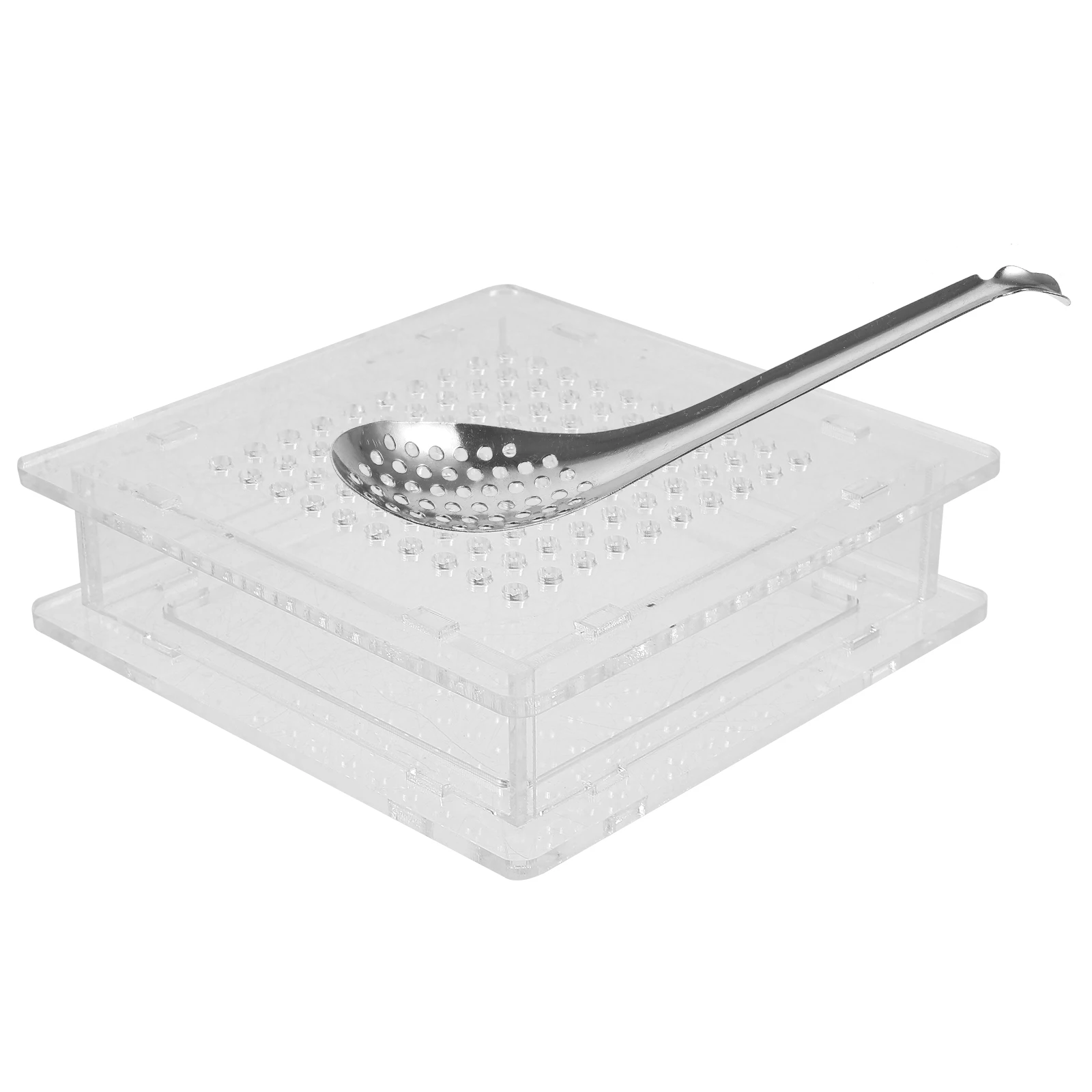 

1 set Generator Holes Caviar Dispenser Roe Sauce Box Plastic Caviar Maker Kitchen Tool Easy Mold Release Safe Useful