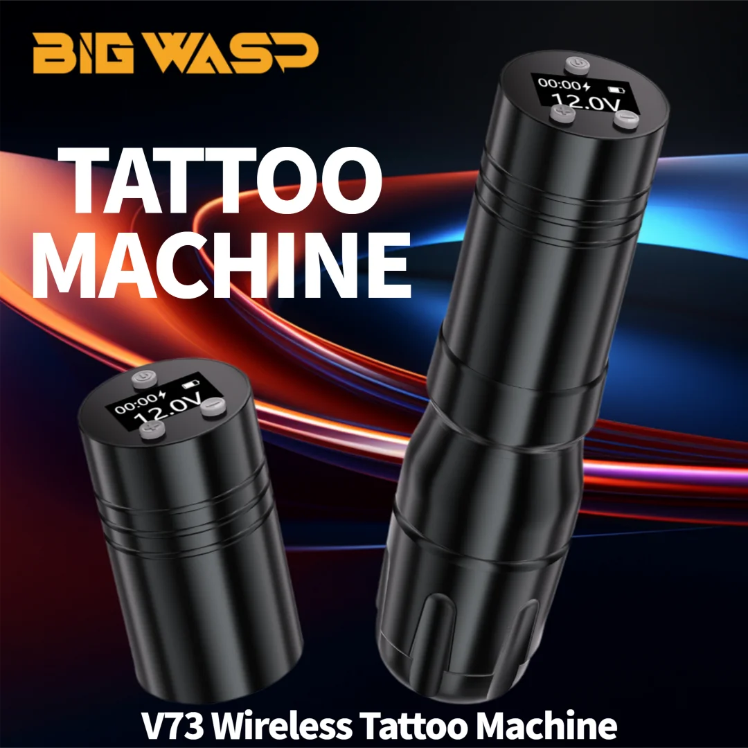 

BIGWASP Wireless Tattoo Machine Wireless Two Battery Tattoo Pen 1800mAh Permanent Makeup Rotary Tattoo Machine For Tattoo Art