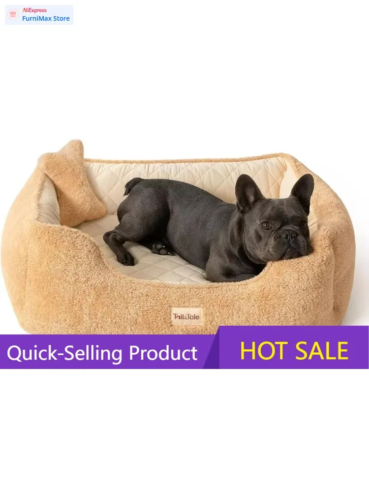 Limited-time promotionOrthopedic Memory Foam Dog Bed for Small Dogs - Waterproof, Machine Washable, Non-Slip Base, Fits 24'' Cra