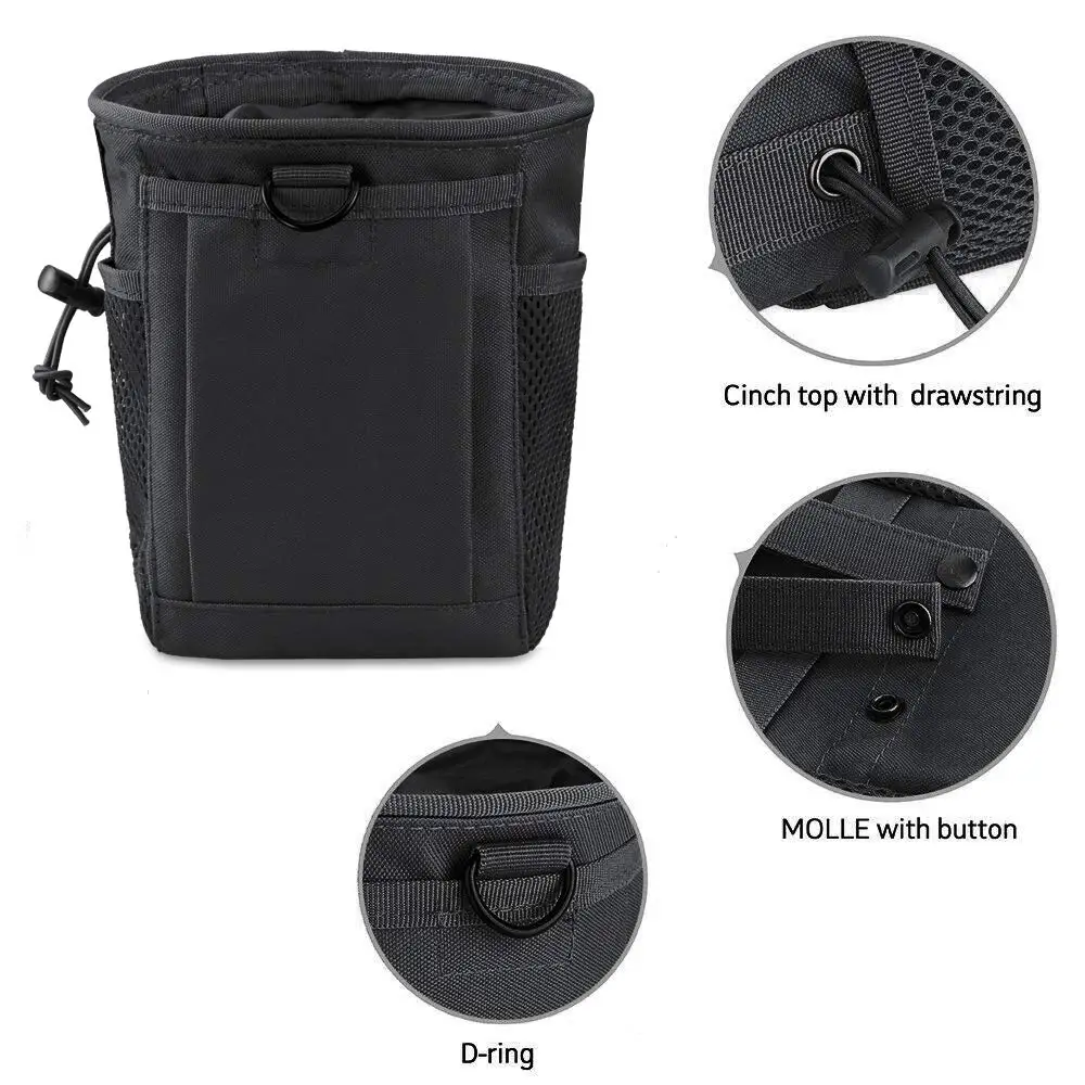 Tactical Molle Dump Pouch Magazine Recovery Pouch Drastring Ammo Bag Belt Utility Fanny Holster Hunting Gear