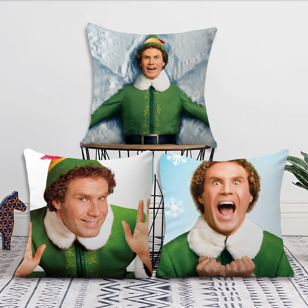 Movie C-Christmas E-Elf Comfortable soft Pillow Case for Sofa Living Room Home office Decor and Protective Covers