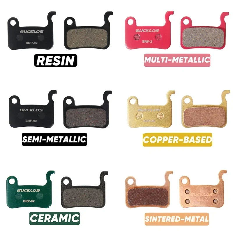 BUCKLOS Bike Brake Pad Semi Metal Road Bicycle Hydraulic Disc Brake Pads Resin Ceramic Copper Scooter Brake Pad for SHIMANO