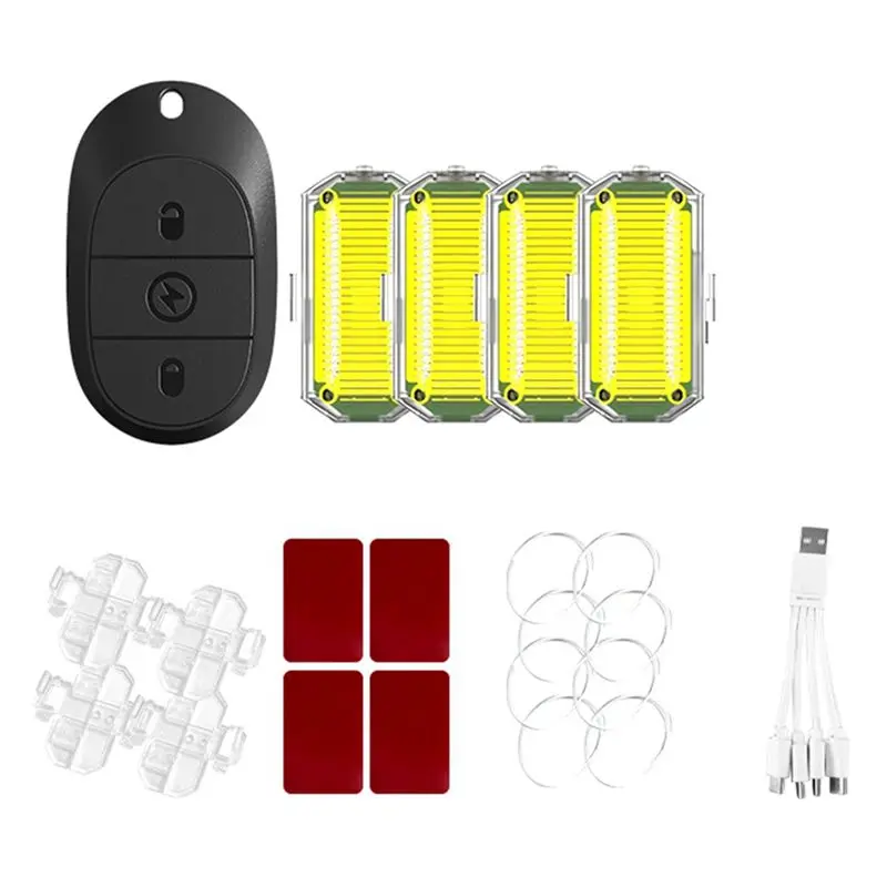 シンプルなストロボライト車オートバイ用-led-フラッシュ衝突防止警告ランプ防水ワイヤレスリモコン車バイク用