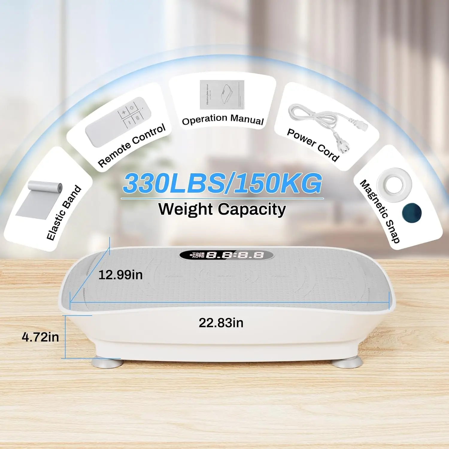 Mesin Latihan Pelat Getaran, Pelat Getaran untuk Drainase Limfatik, Pelat Getar Kapasitas 330Lbs/150Kg untuk Kebugaran