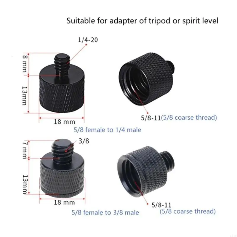 

Anti-corrosion 5/8 Female to 1/4 3/8 Male Camera Screw Adapter Thread for Mounting Camera Tripod Durable