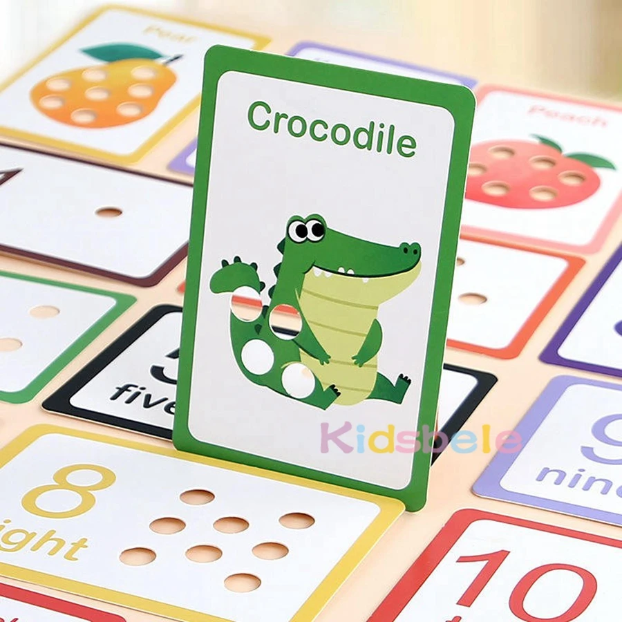 Clip Auf Perlen Holz Perle Farbe Sortierung Spielzeug Cartoon Passenden Brettspiel Frühes Lernen Mathematik Pädagogisches Spielzeug Für Kleinkinder