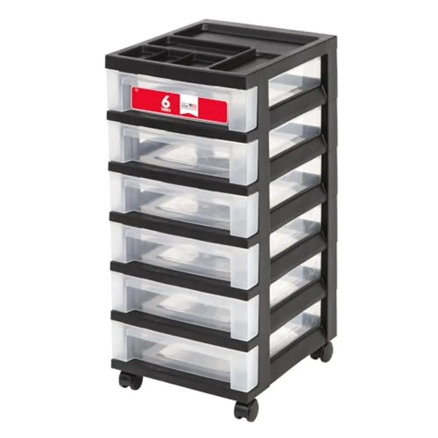 

Plastic Drawer Storage Organizer Rolling Cart with Wheels Casters s for Classroom Art Craft Supplies Dresser Closet Bathroom La