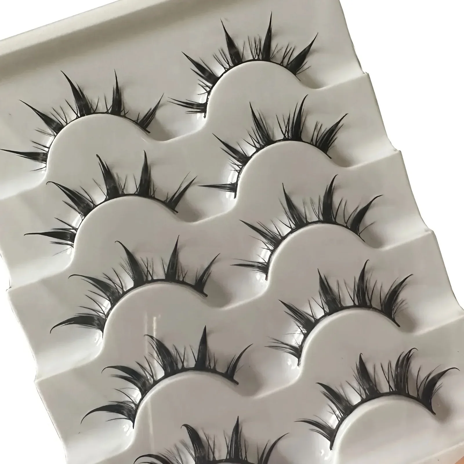 Anime-inspirierte falsche Wimpern, 5 Paar, Comic Eye Cos, künstliche Wimpern, Dämon-Stil, voluminöse Verlängerung