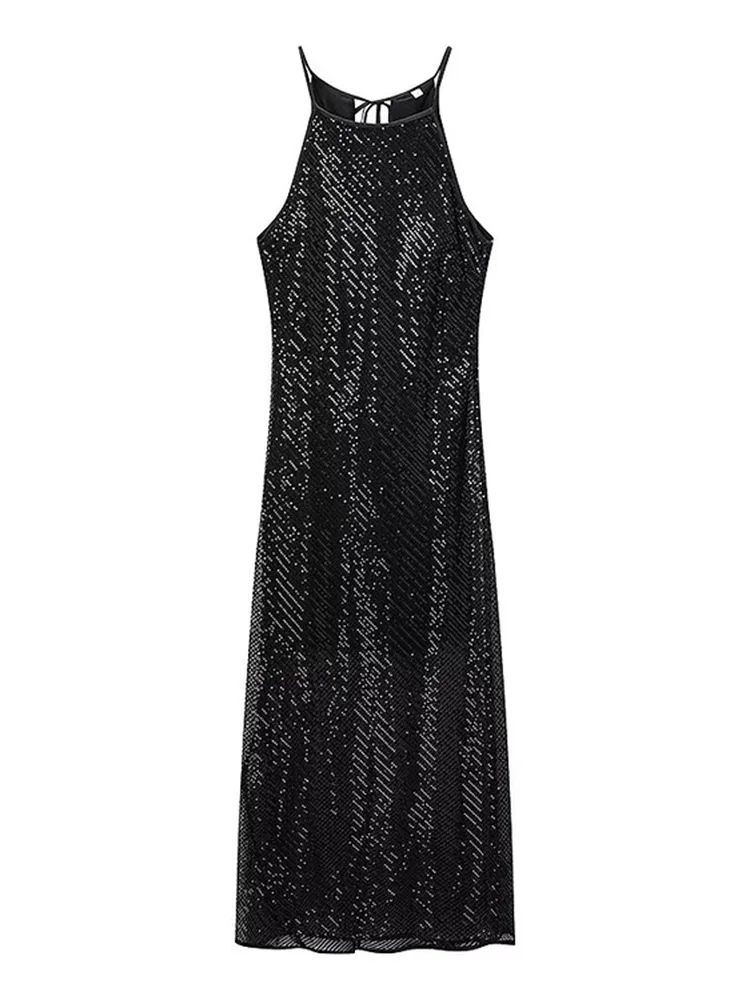 iny Sequin Slim Fit Comfortabele Sexy Ele Winter Nieuwe Dames Dr Faionable Hoge Taille Lange Jurk voor Banket