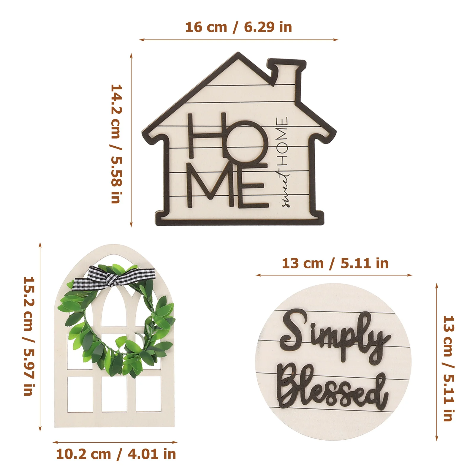 1 set 1 Set Farmhouse Tiered Tray Decor Rustic Wooden Table Ornament Spring Tray Decor Set For Kitchen Living Room Bedroom