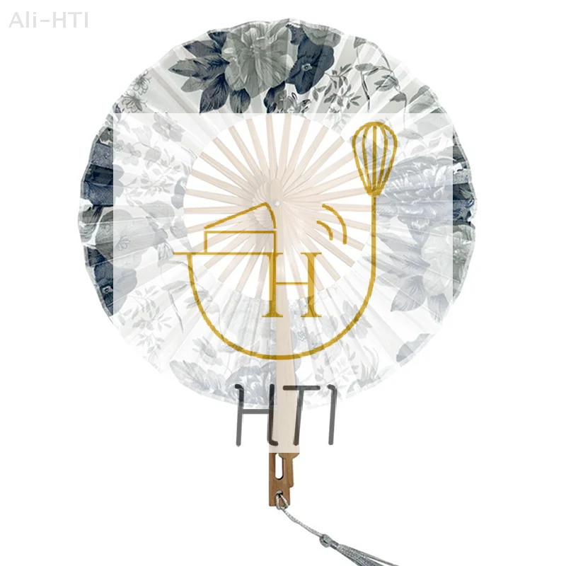 

Лето Hanfu в китайском стиле с Cheongsam, портативный ручной бамбуковый веер, новый складной шелковый веер с чернилами в китайском стиле, древний веер