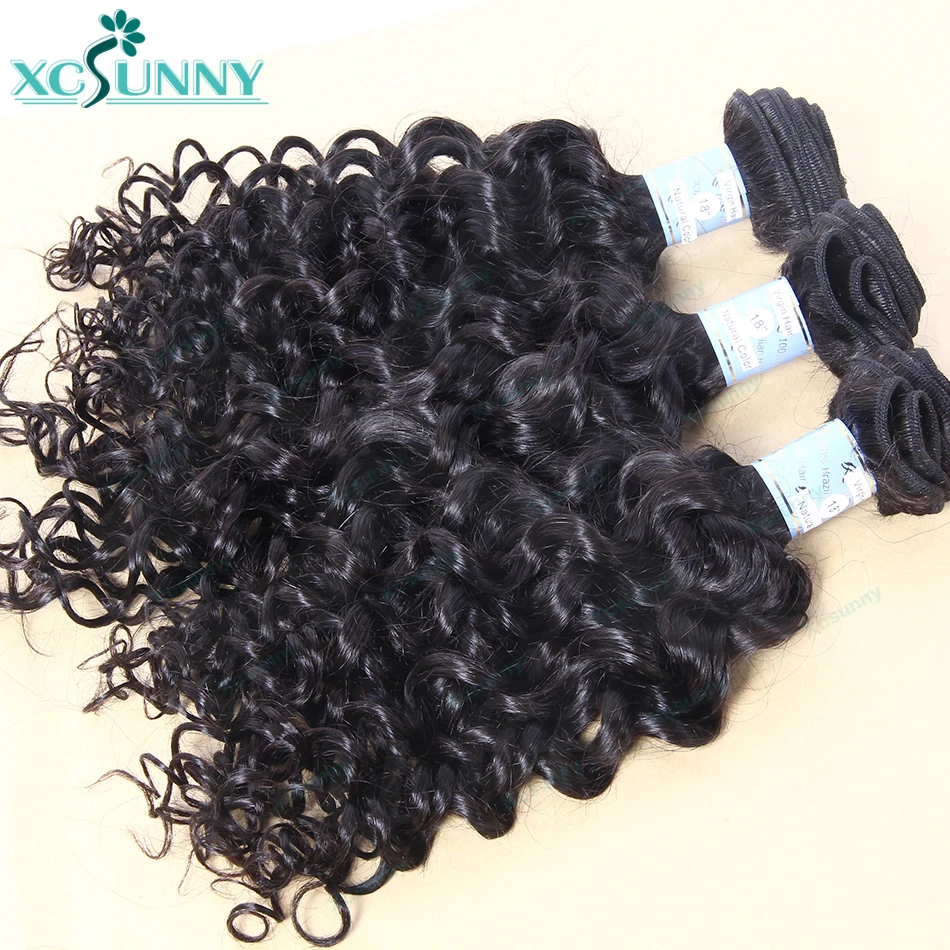 Curly Weave Bundles Human Hair Double Drawn Burmese Loose Curly Bundles Human Weft Hair Extensions For Black Women