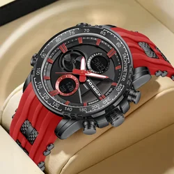 Fashion Military Digital Watches for Men Dual Display Waterproof Wristwatch Mens Shockproof Sport Chronograph Date Quartz Clock