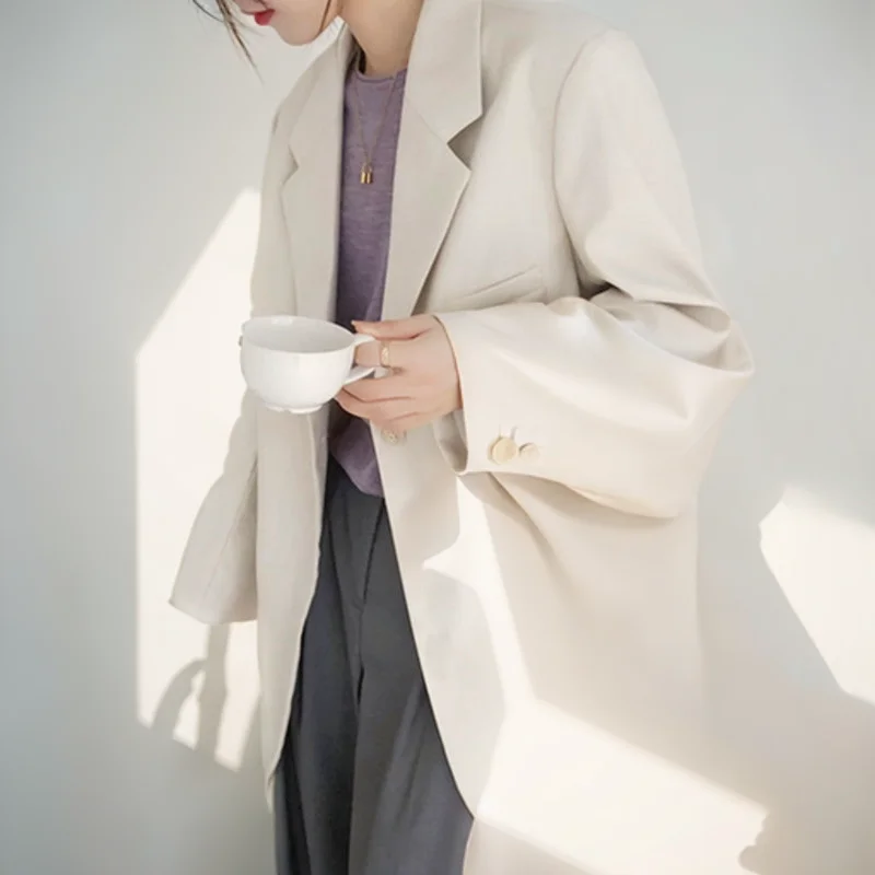 

Blazers Womans Rhinestone Polyester Boxy Interview Formal Ribbed Notch Neck Quilt Shell Front Cover Button Pinch Breathable 2026